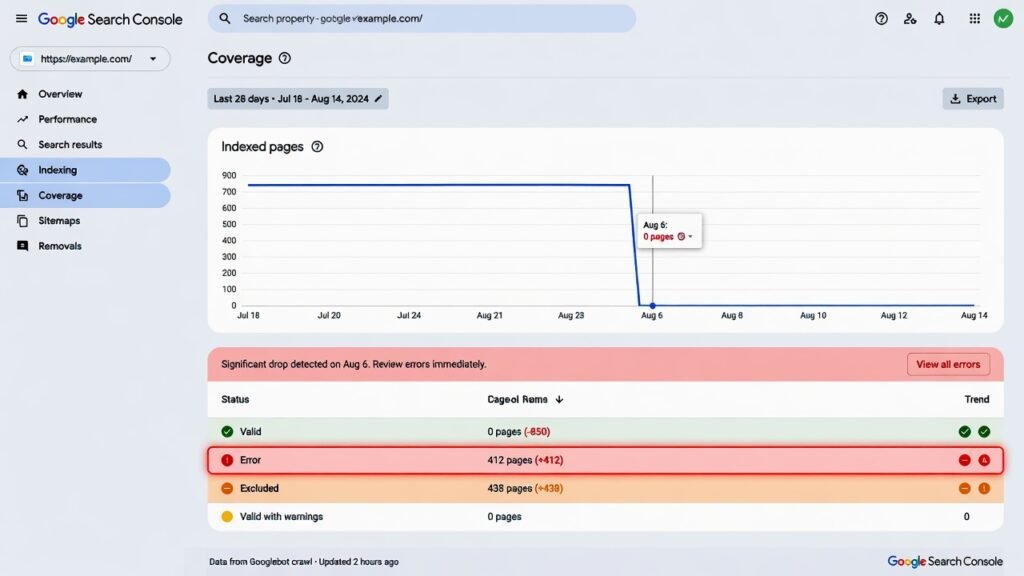 Google Search Console's Coverage Report